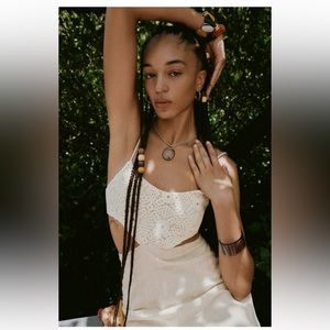 NWT Zara Linen/Crochet Combination Dress